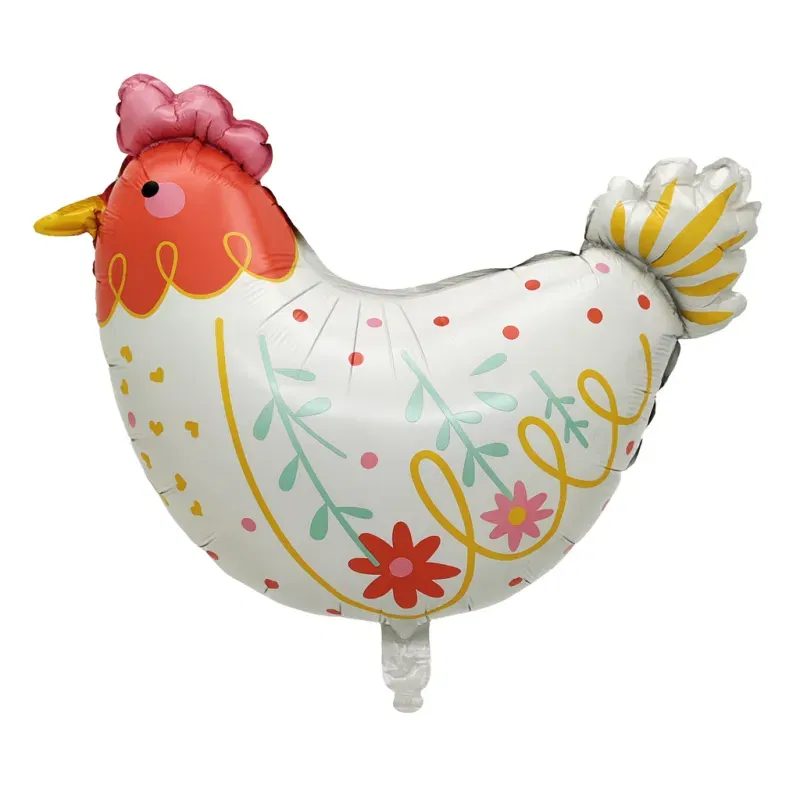 Balon foliowy Kurka Kwiatowa – 57 x 51 cm