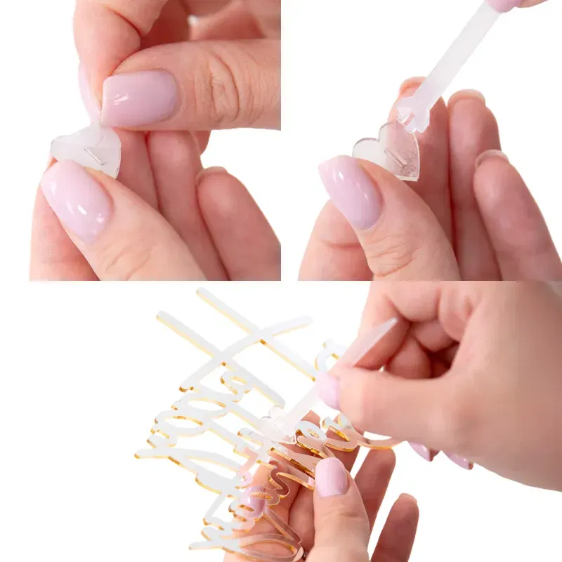 Topper na bok tortu Happy Birthday złoty lustrzany DIY 1 szt. Topper na bok tortu Happy Birthday złoty lustrzany DIY 1 szt.