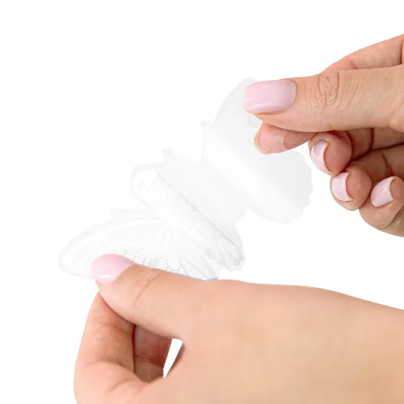 Naklejki na ścianę Motyle holograficzne białe 12 szt.