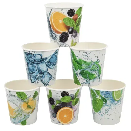 Kubek papierowy do zimnych napojów Fresh Mix – 300ml 50 szt.