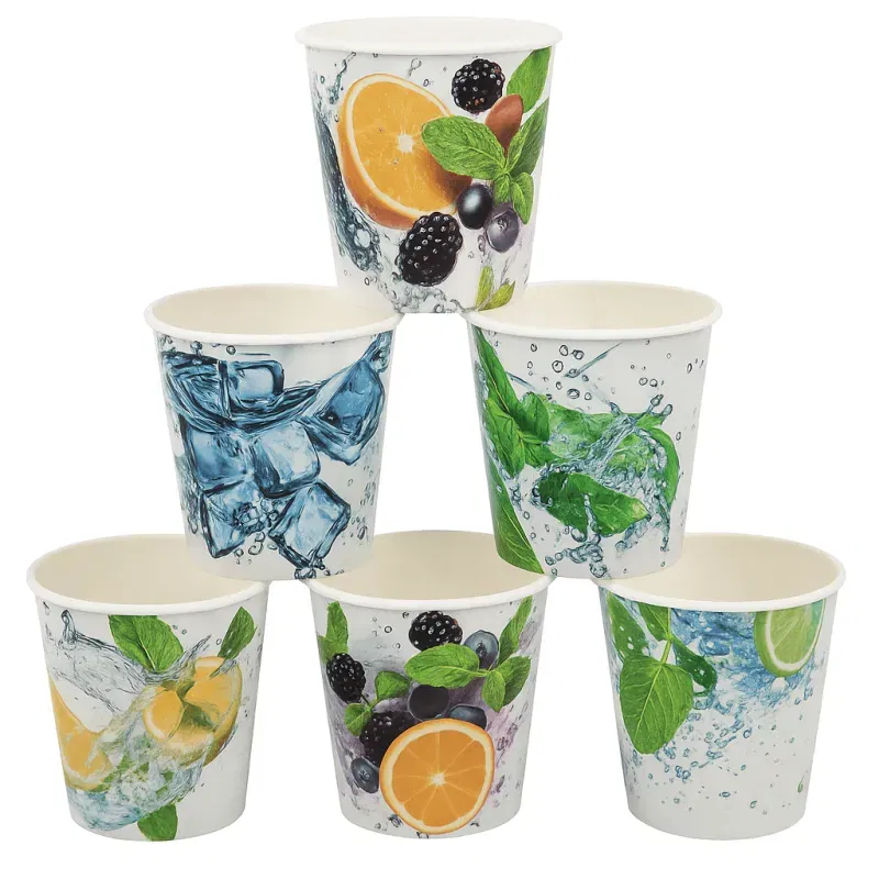 Kubek papierowy do zimnych napojów Fresh Mix – 300ml 50 szt.