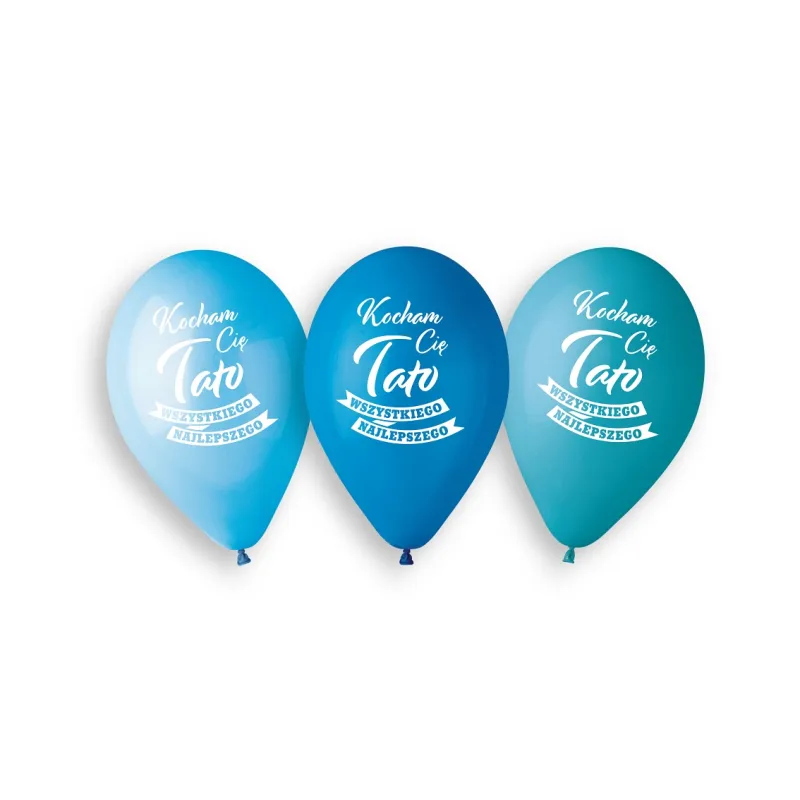 Balony Premium Hel Kocham Cię Tato, 13 cali/ 5 szt.
