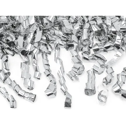 Tuba z serpentynami, srebrny, 40cm Tuba z serpentynami, srebrny, 40cm