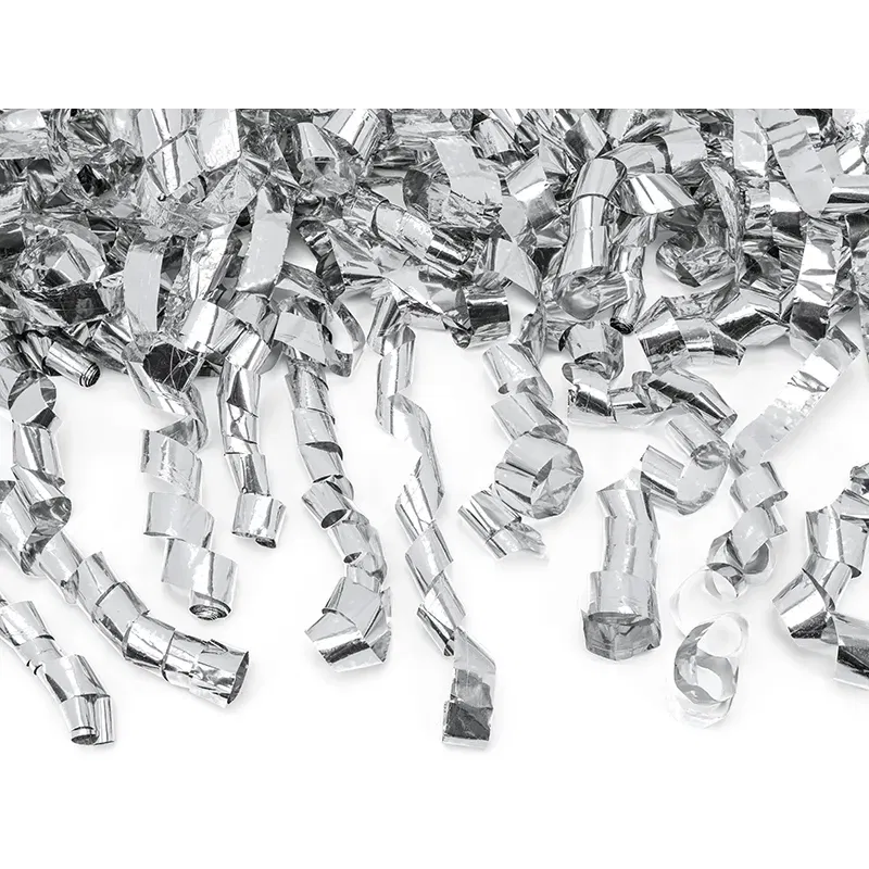 Tuba z serpentynami, srebrny, 40cm Tuba z serpentynami, srebrny, 40cm