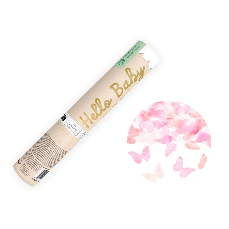 Tuba Girl strzelająca różowymi motylkami, 20 cm