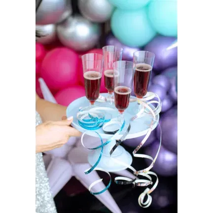 Serpentyny holograficzne, jasny różowy, 3,8 m