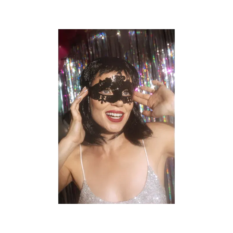 Maska karnawałowa, 17x9 cm, czarny