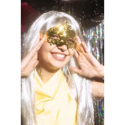 Maska karnawałowa, 17x9 cm, złoty Maska karnawałowa, 17x9 cm, złoty