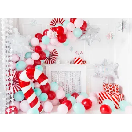 Balon foliowy Cukrowa laska, 50x82cm, czerwony Balon foliowy Cukrowa laska, 50x82cm, czerwony