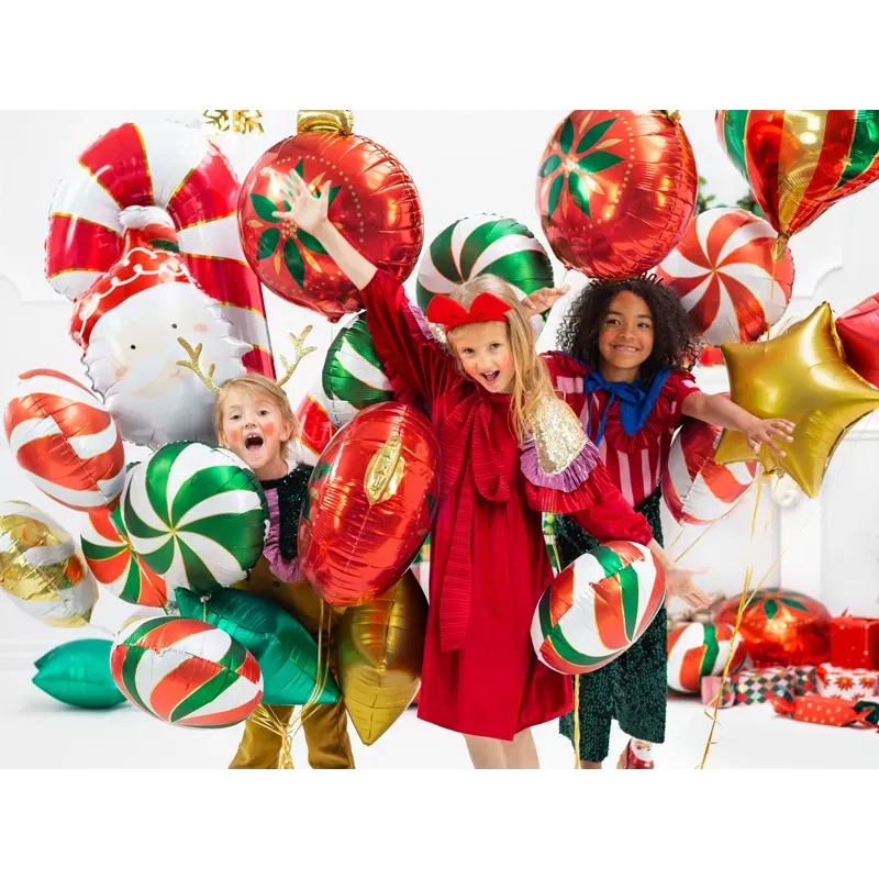 Balon foliowy Cukrowa laska, 50x82cm, czerwony Balon foliowy Cukrowa laska, 50x82cm, czerwony