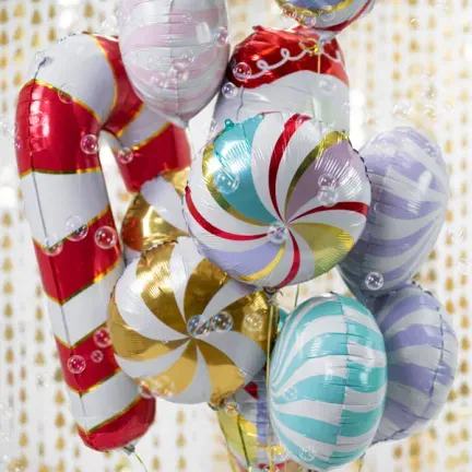 Balon foliowy Cukrowa laska, 50x82cm, czerwony Balon foliowy Cukrowa laska, 50x82cm, czerwony