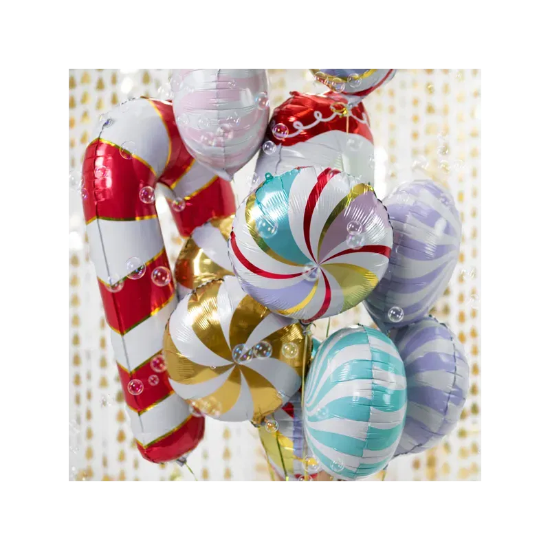 Balon foliowy Cukrowa laska, 50x82cm, czerwony Balon foliowy Cukrowa laska, 50x82cm, czerwony