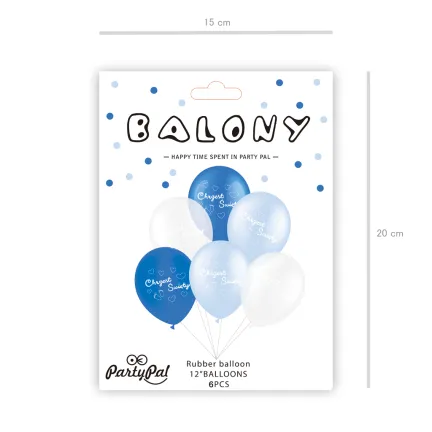 Niebieski Balon Zestaw Chrzest Święty 6 szt. Niebieski Balon Zestaw Chrzest Święty 6 szt.