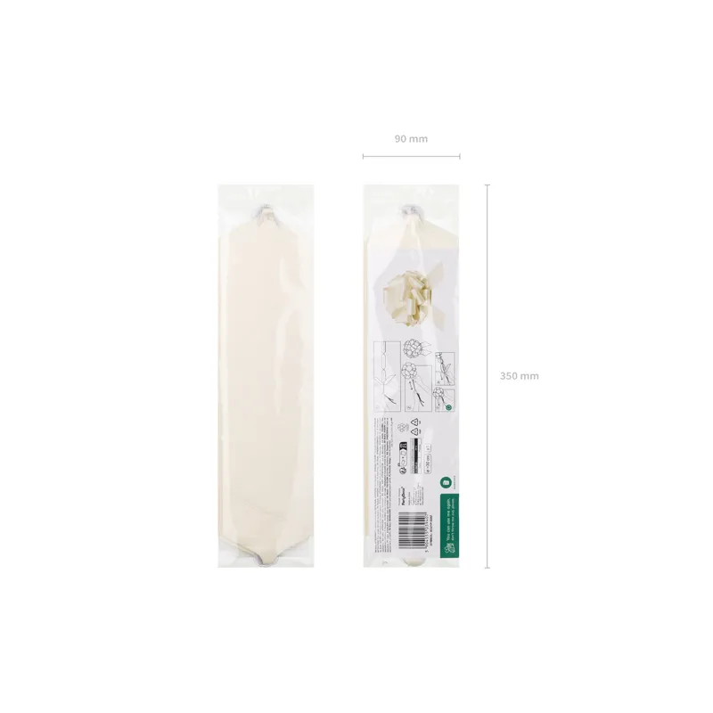 Kokarda dekoracyjna DIY, złamana biel, 30 cm Kokarda dekoracyjna DIY, złamana biel, 30 cm