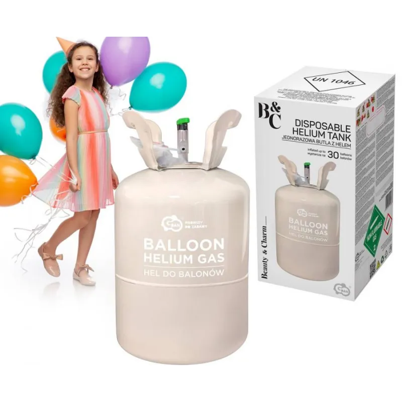 Butla z helem do 30 balonów
