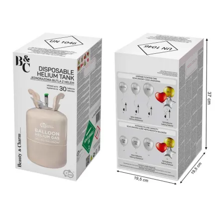 Butla z helem do 30 balonów