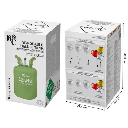 Butla z helem do 50 balonów