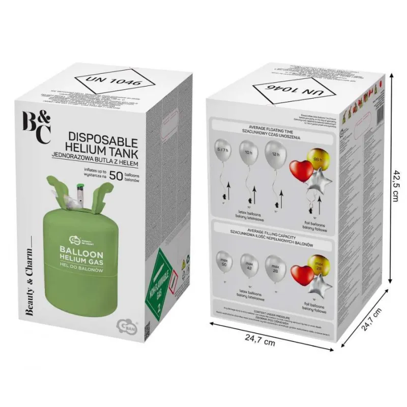 Butla z helem do 50 balonów