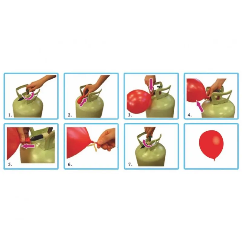 Butla z helem do 50 balonów