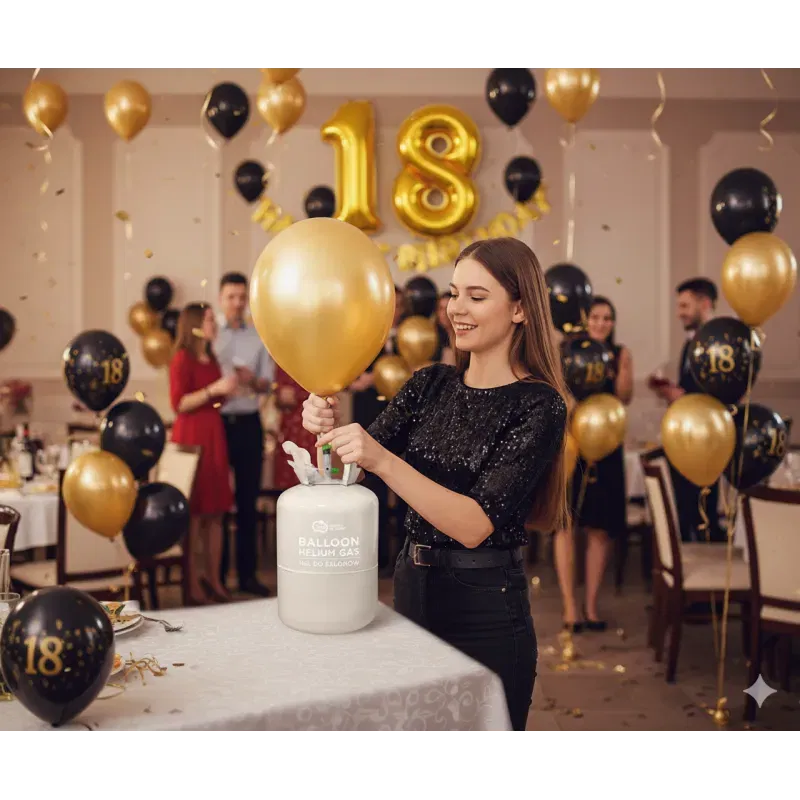 Butla z helem do 30 balonów