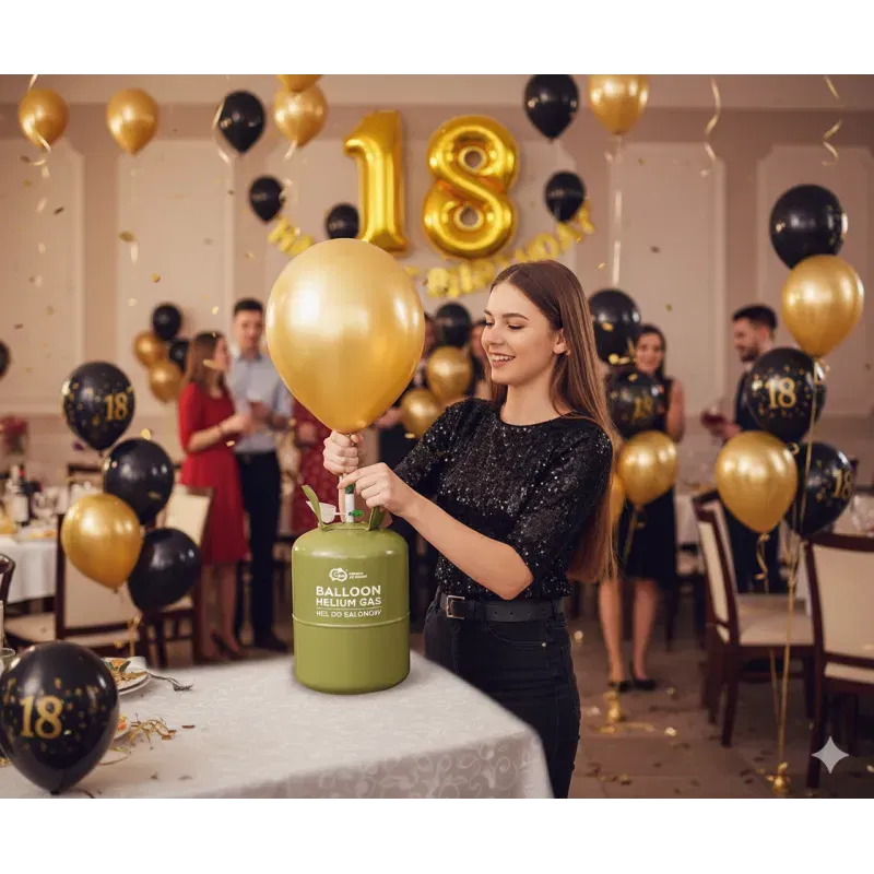 Butla z helem do 50 balonów