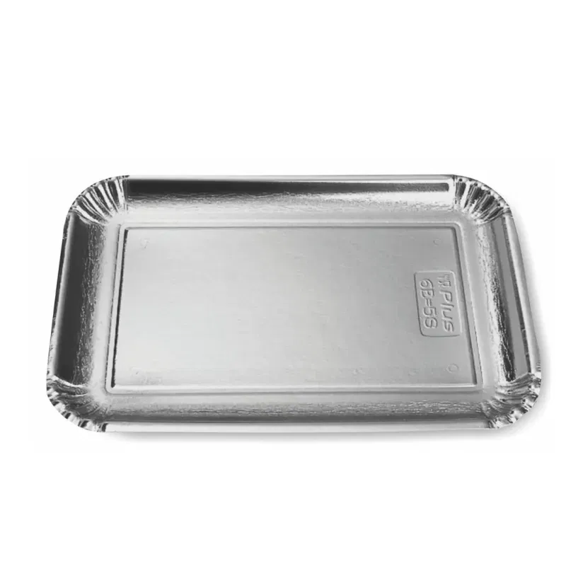 Tacka pod ciasto prostokątna srebrna 27,3x19cm 1 szt.