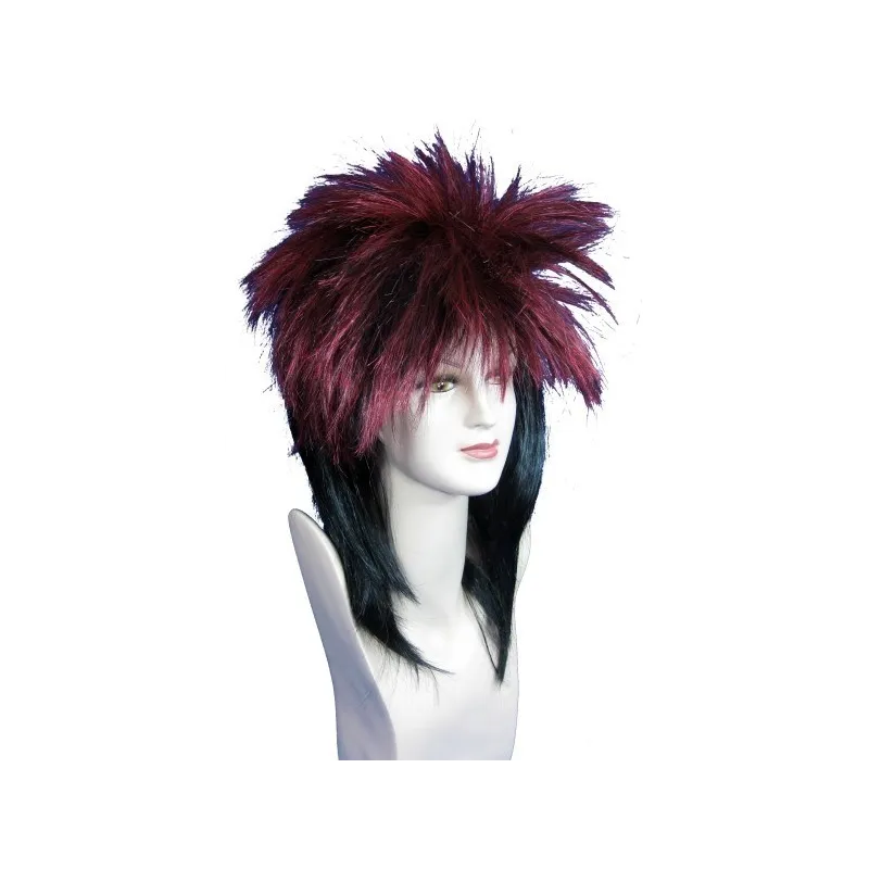 Peruka FUNKY bordowo-czarna, 1 szt. Peruka FUNKY bordowo-czarna, 1 szt.