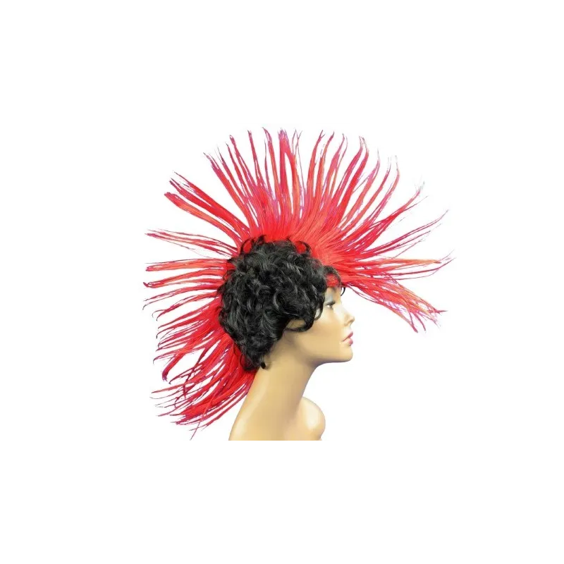 Peruka IROKEZ czerwona, 1szt.