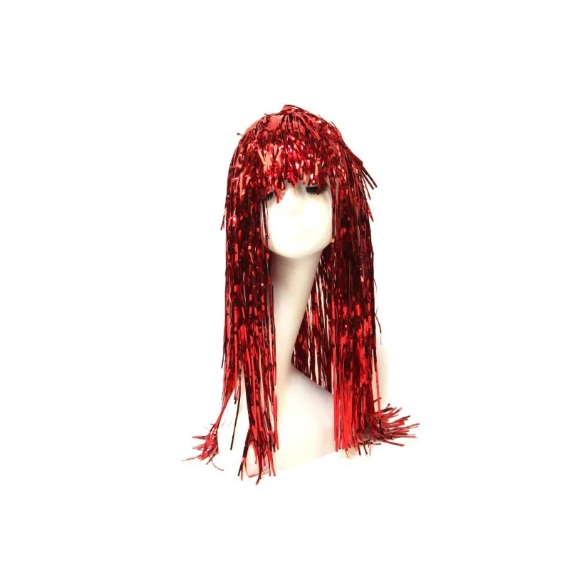 Peruka foliowa 60cm, czerwona, 1szt Peruka foliowa 60cm, czerwona, 1szt