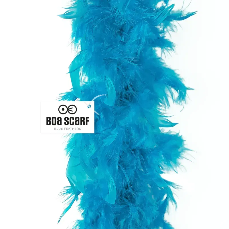 Boa z piór niebieskie 190cm Boa z piór niebieskie 190cm