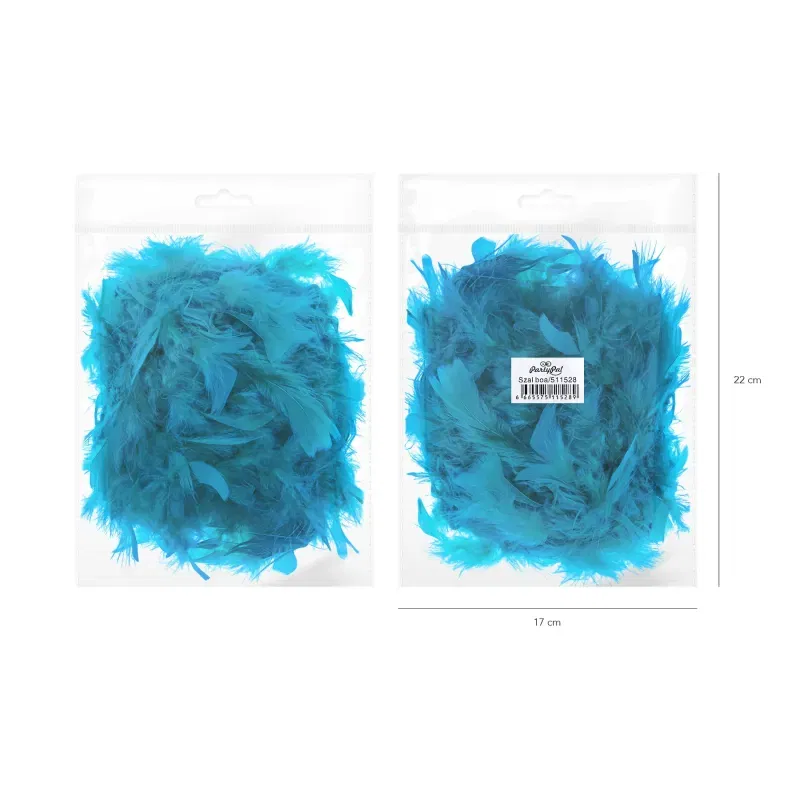 Boa z piór niebieskie 190cm Boa z piór niebieskie 190cm