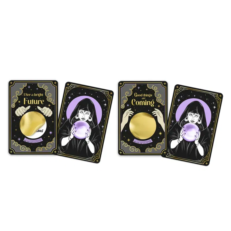 Karty zdrapki z wróżbami Andrzejkowe wróżby
