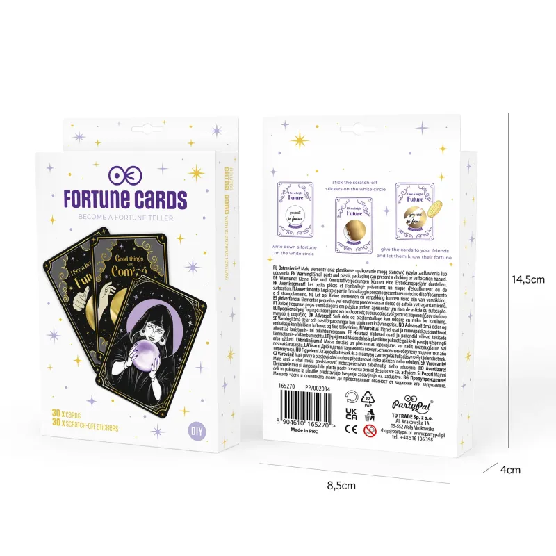 Karty zdrapki z wróżbami Andrzejkowe wróżby