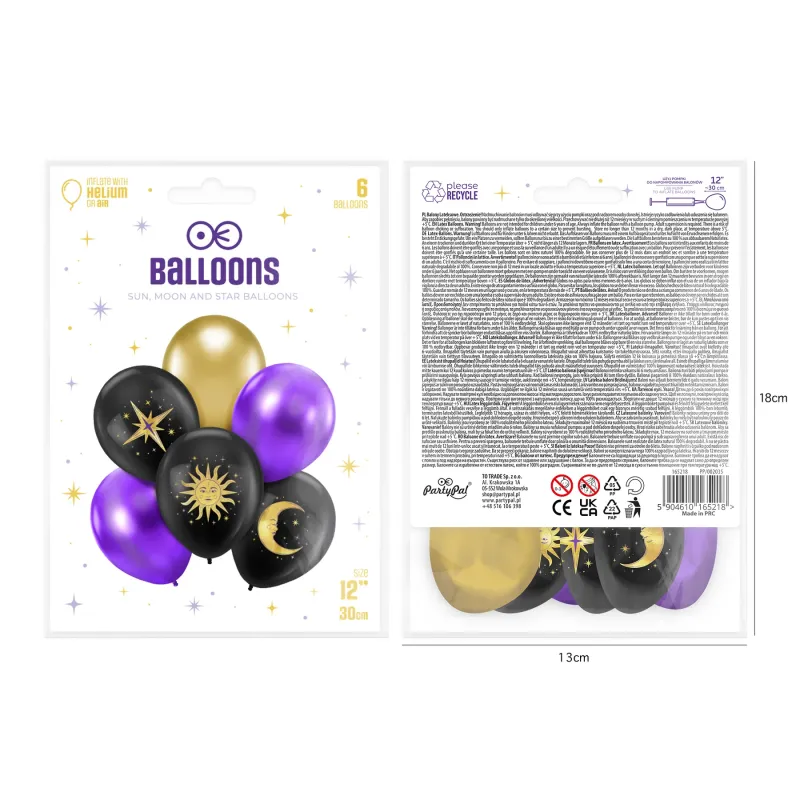 Balony lateksowe Andrzejki 12cali 6 szt.