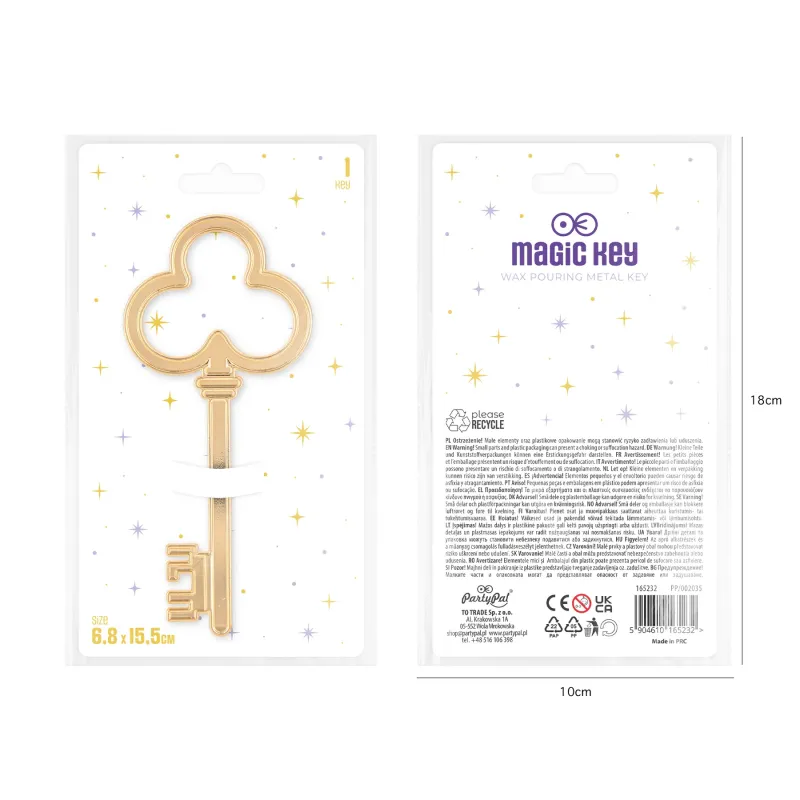 Klucz do lania wosku Wróżby Andrzejkowe metalowy 15 cm