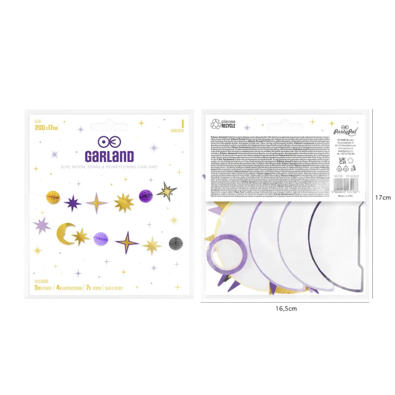 Girlanda papierowa Zabawa wróżby Andrzejkowe