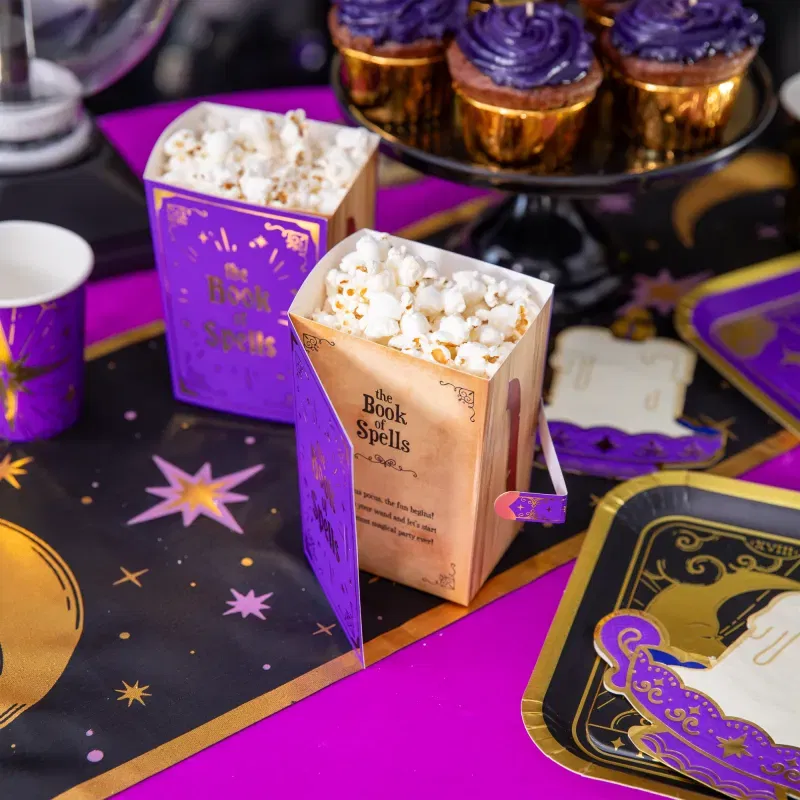 Pudełko na popcorn i przekąski Ksiega zaklęć Andrzejki 3 szt.