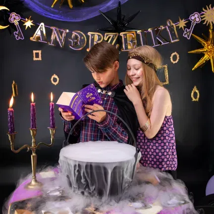 Pudełko na popcorn i przekąski Ksiega zaklęć Andrzejki 3 szt.