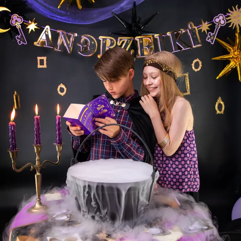 Pudełko na popcorn i przekąski Ksiega zaklęć Andrzejki 3 szt.