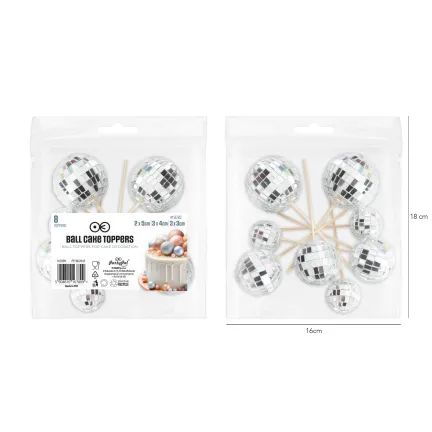 Toppery Kula Silver Disco 8 szt. zestaw