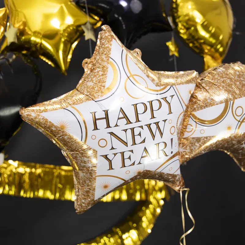 Balon foliowy Gwiazda Noworoczna 106x55cm