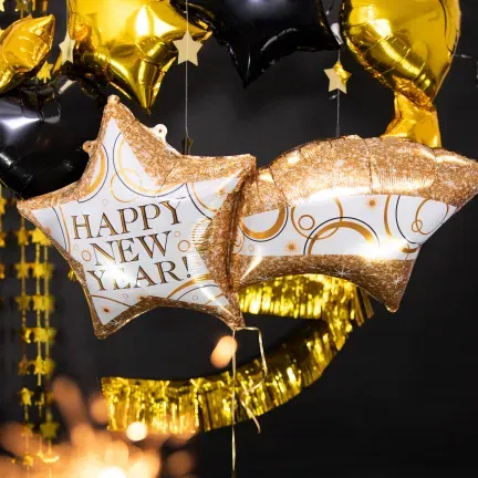 Balon foliowy Gwiazda Noworoczna 106x55cm