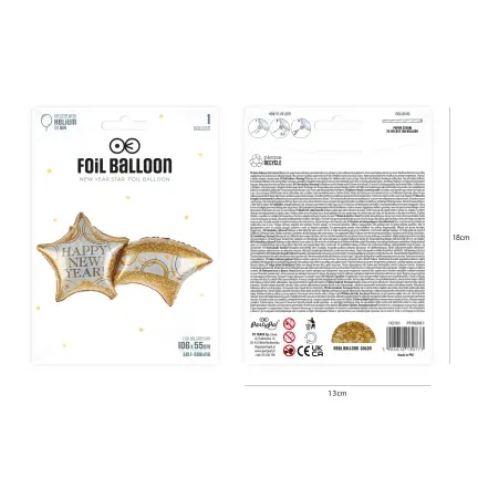 Balon foliowy Gwiazda Noworoczna 106x55cm