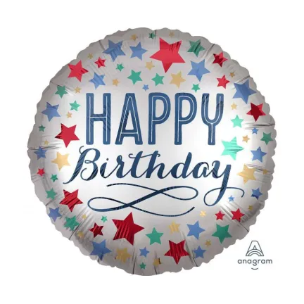 Balon foliowy Kula Dyskotekowa Srebrna Holograficzna 55 cm