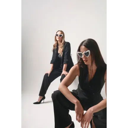 Okulary Serduszka z perłami, biały Okulary Serduszka z perłami, biały