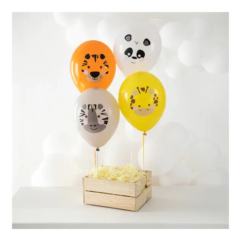Balony biodegradowalne Zwierzątka Wild Animals mix 12cali 8szt Balony biodegradowalne Zwierzątka Wild Animals mix 12cali 8szt