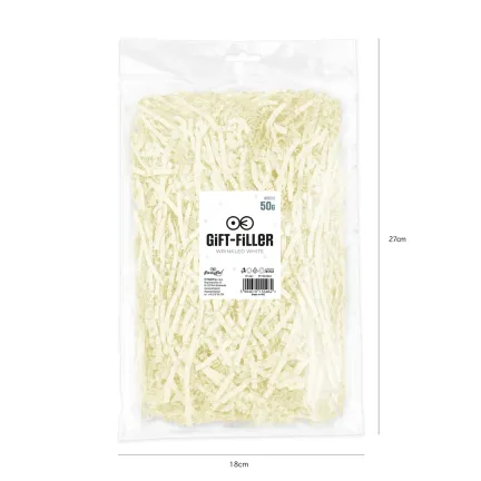 Wypełnienie do prezentów karbowane - ecru 50g