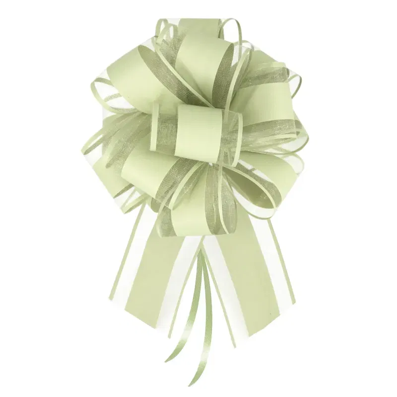 Kokarda ściągana prezentowa pastelowa oliwkowa 1 szt.