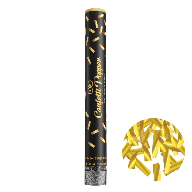 Konfetti paski metaliczne złote 40cm Konfetti paski metaliczne złote 40cm