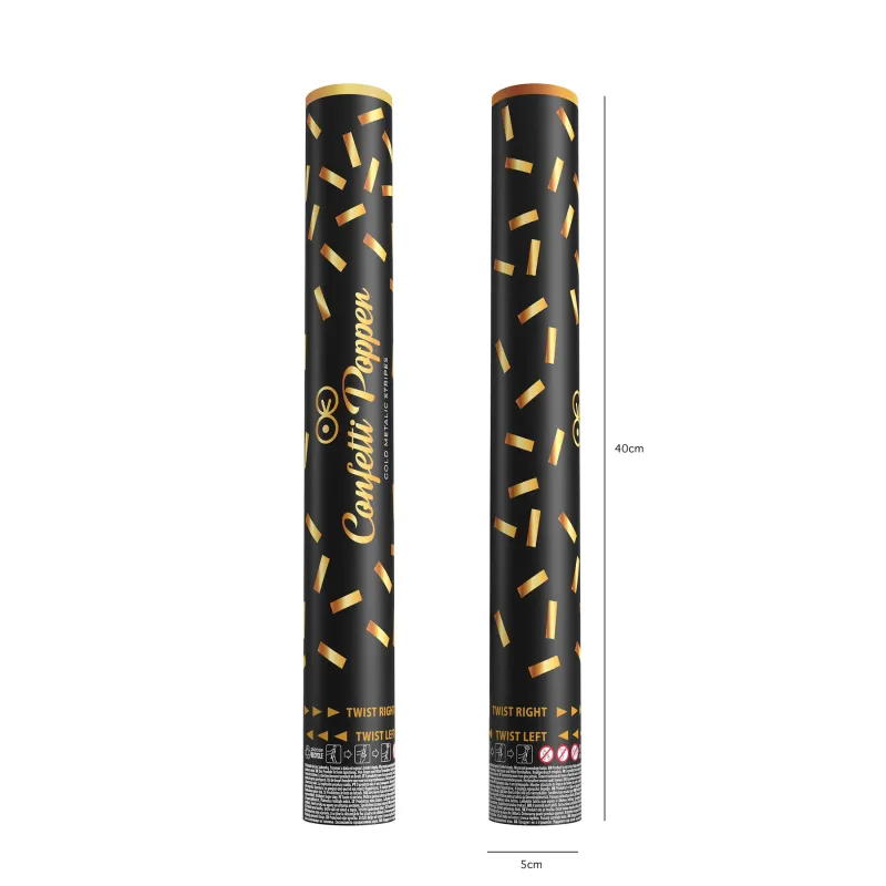 Konfetti paski metaliczne złote 40cm Konfetti paski metaliczne złote 40cm